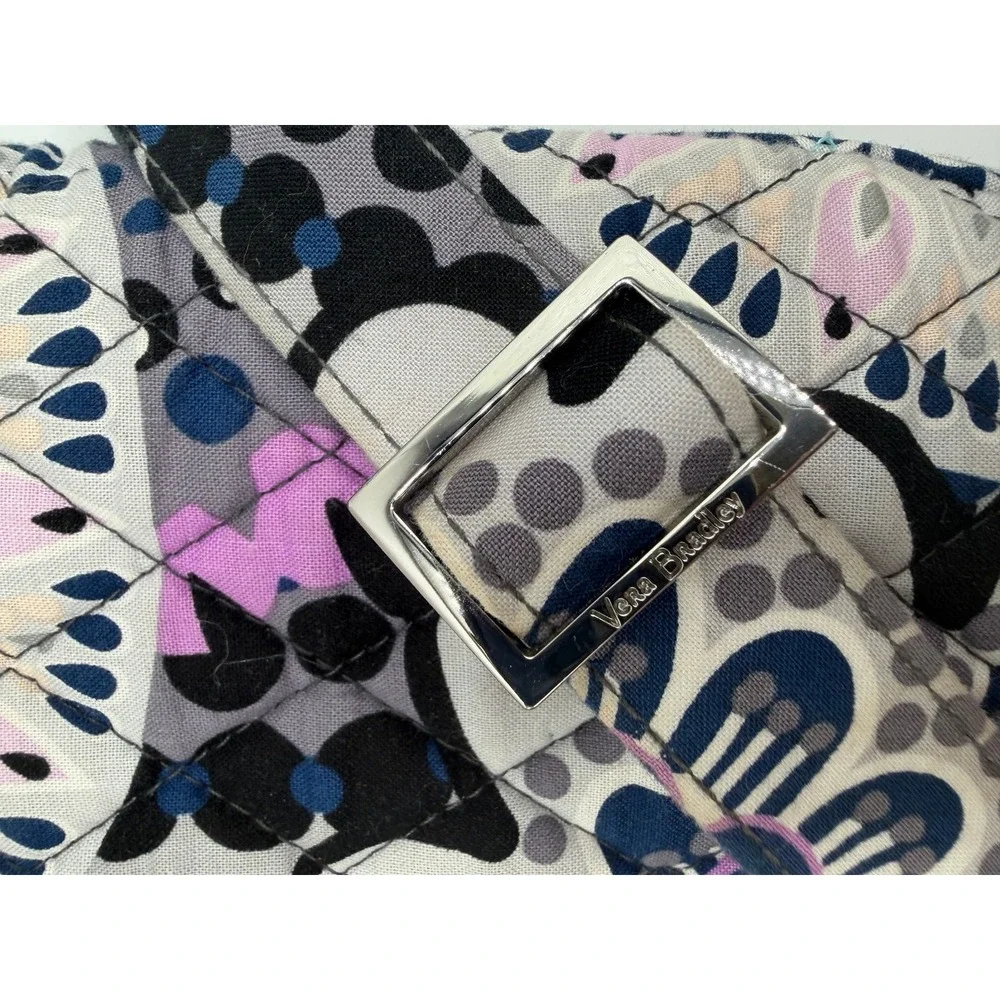 Vera Bradley Mimosa Medallion Purple Floral Quilted Shoulder Bag